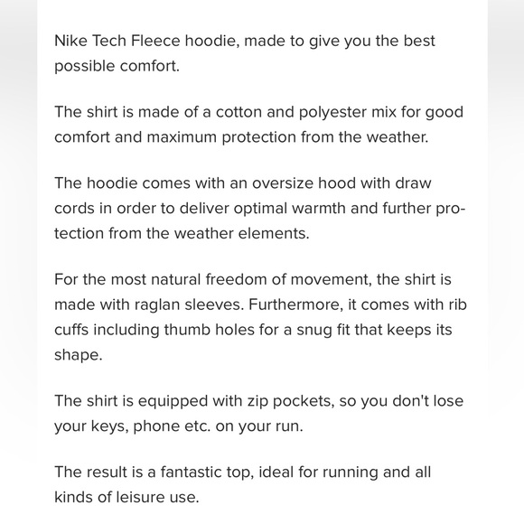 NIKE HOODIE TECH FLEECE DARK GREY HEATHER/BLACK WOMEN Cowl Neck - Picture 8 of 8